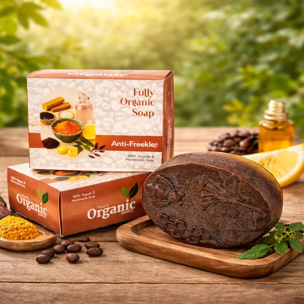 100% Organic Anti-Freckle Soap Bar – Natural Dark Spot Remover