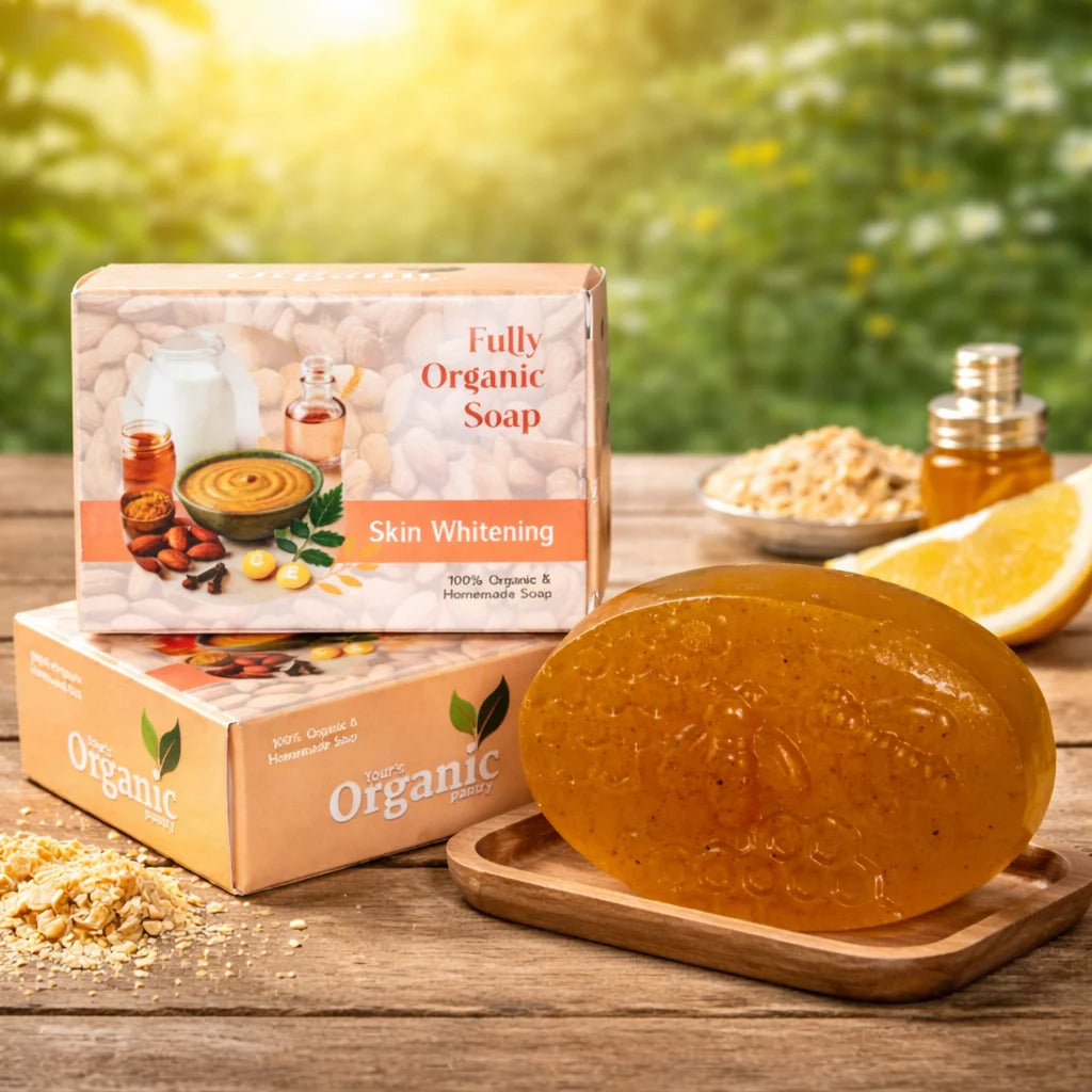 100% Organic Skin Whitening Soap Bar – Natural Glow, Brightening & Even Tone