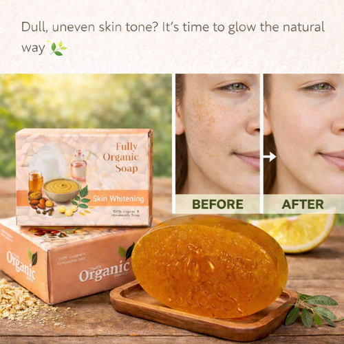 100% Organic Skin Whitening Soap Bar – Natural Glow, Brightening & Even Tone
